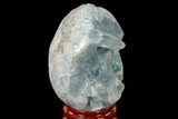 Crystal Filled Celestine (Celestite) Egg Geode - Madagascar #140303-2